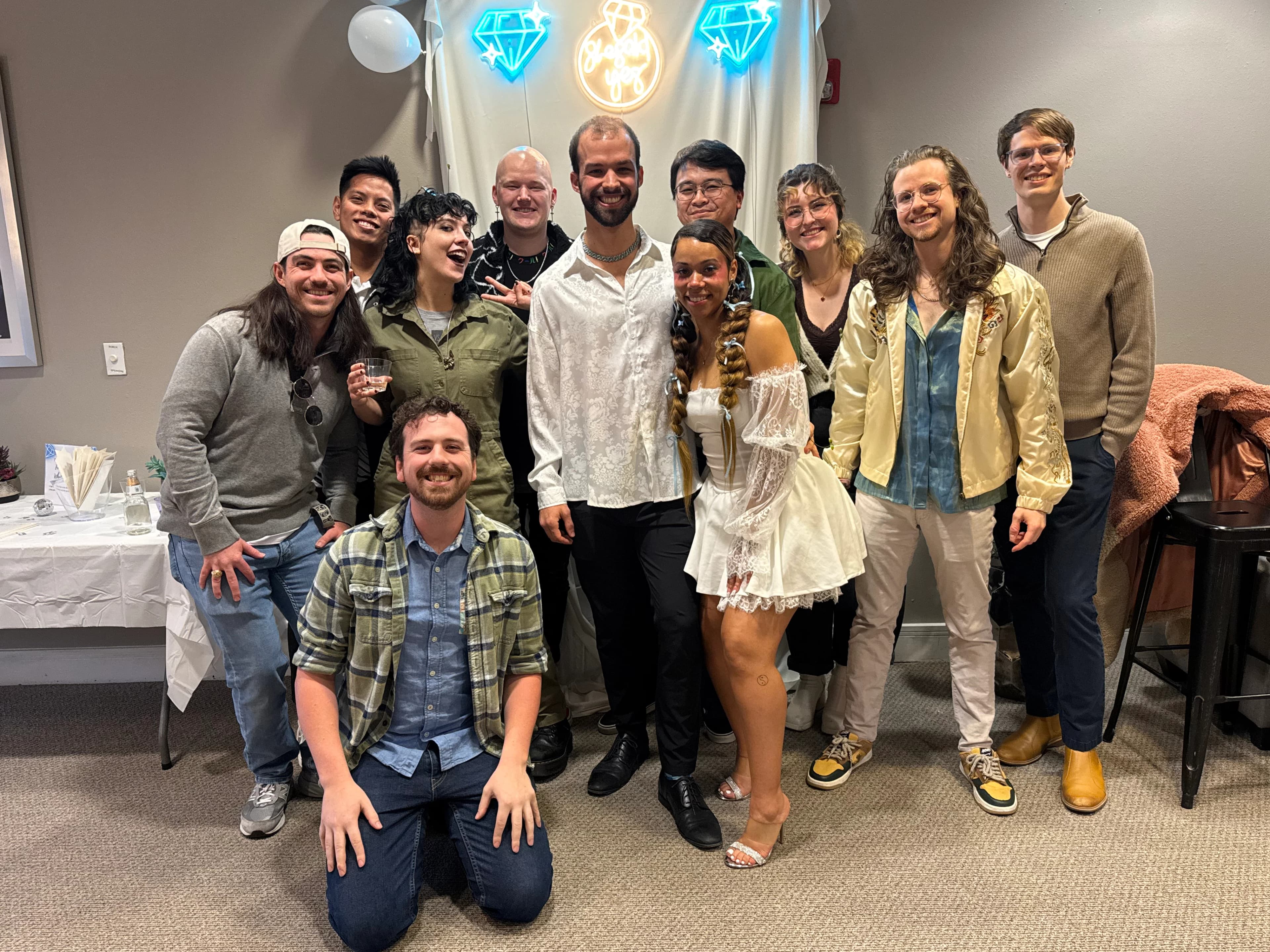 Eva and Sean with friends